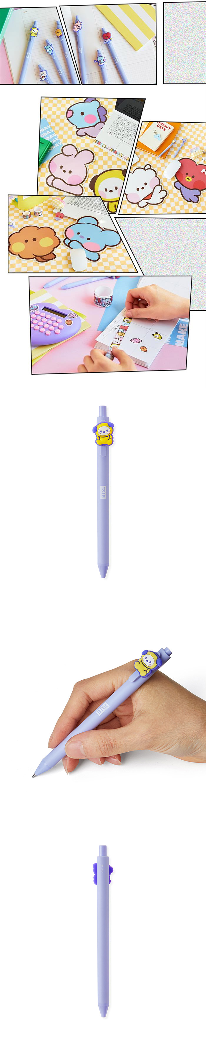 Bt Bts Line Friends Collaboration Minini Gel Pen